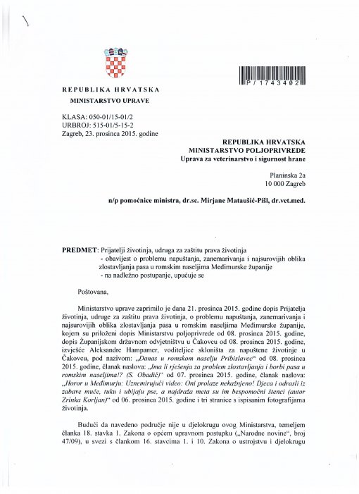 Odgovor ministarstvo poljoprivrede romska naselja 1 [ 684.56 Kb ]