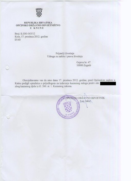 Odgovor Op�inskog dr�avnog odvjetni�tva u Kninu [ 150.13 Kb ]
