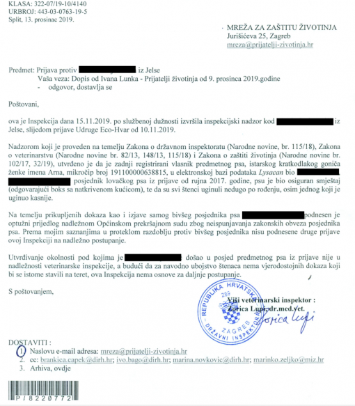 Odgovor inspekcije [ 546.80 Kb ]