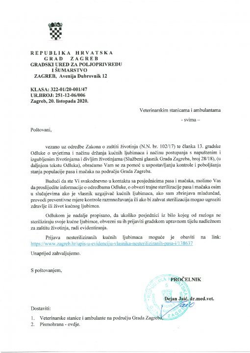 Dopis veterinarima [ 654.09 Kb ]