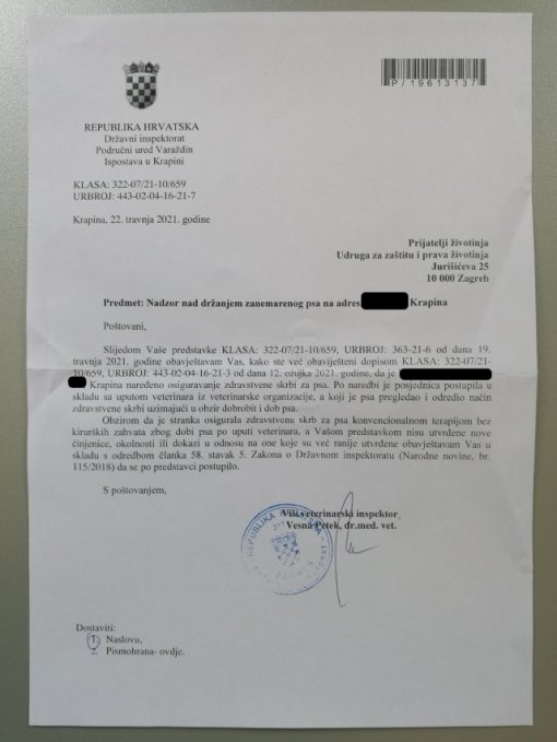 DIRH ocitovanje po prijavi Krapina 2 [ 212.76 Kb ]