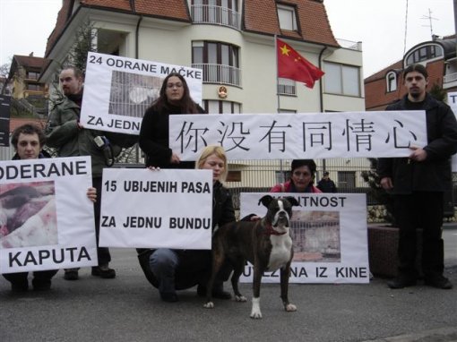 Prosvjed ispred Kineske ambasade 3
