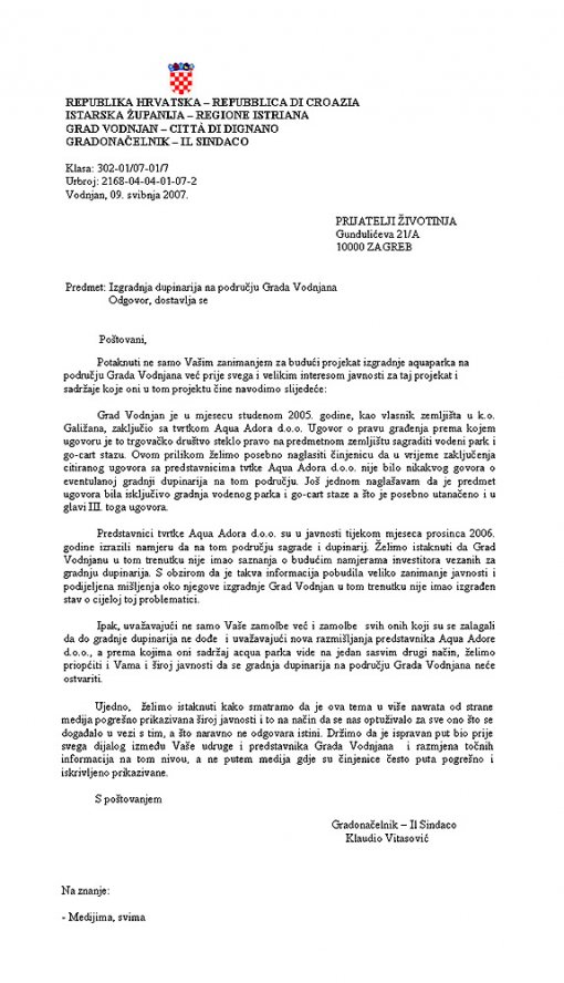 Odluka Vodnjana Odluka Vodnjana