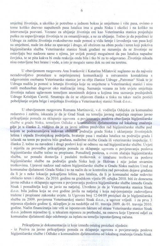 Zahtjev za reviziju rje�enja o odobrenju rada skloni�ta Veterinarske stanice Sisak 6 [ 347.70 Kb ]