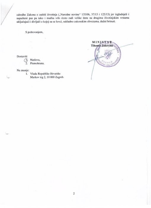 Odgovor Ministarstva poljoprivrede od 15. svibnja 2015. [ 37.19 Kb ]
