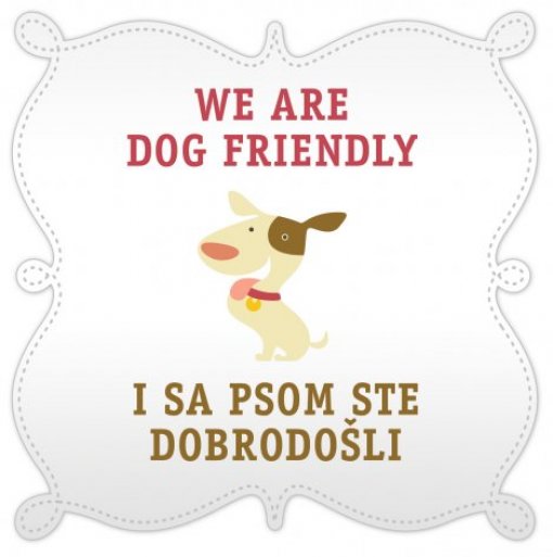 Naljepnica 'Dog Friendly'